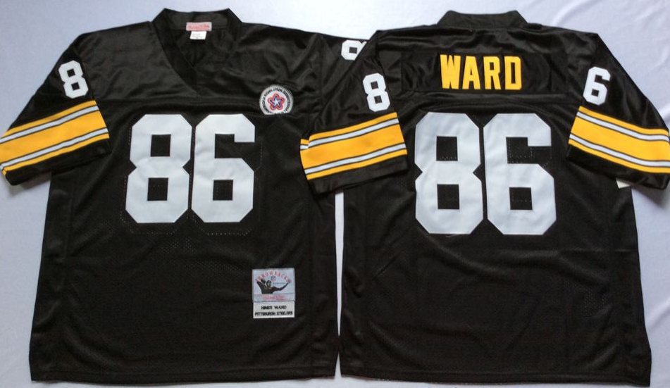 Men NFL Pittsburgh Steelers 86 Ward black Mitchell Ness jerseys